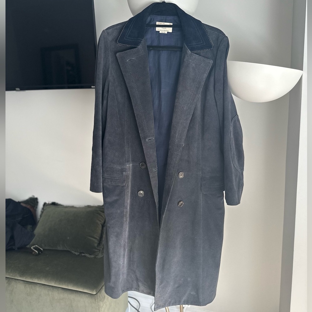Zadig & Voltaire Navy Suede Coat - Runway Piece